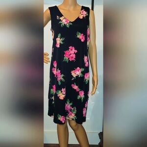 Susan Graver Petite Medium Liquid Knit Sleeveless Tiered Dress